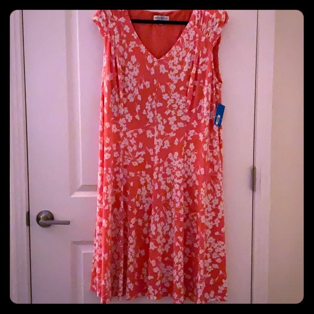 NWT Sabrina Blue Pink and White Floral Dress - 3X